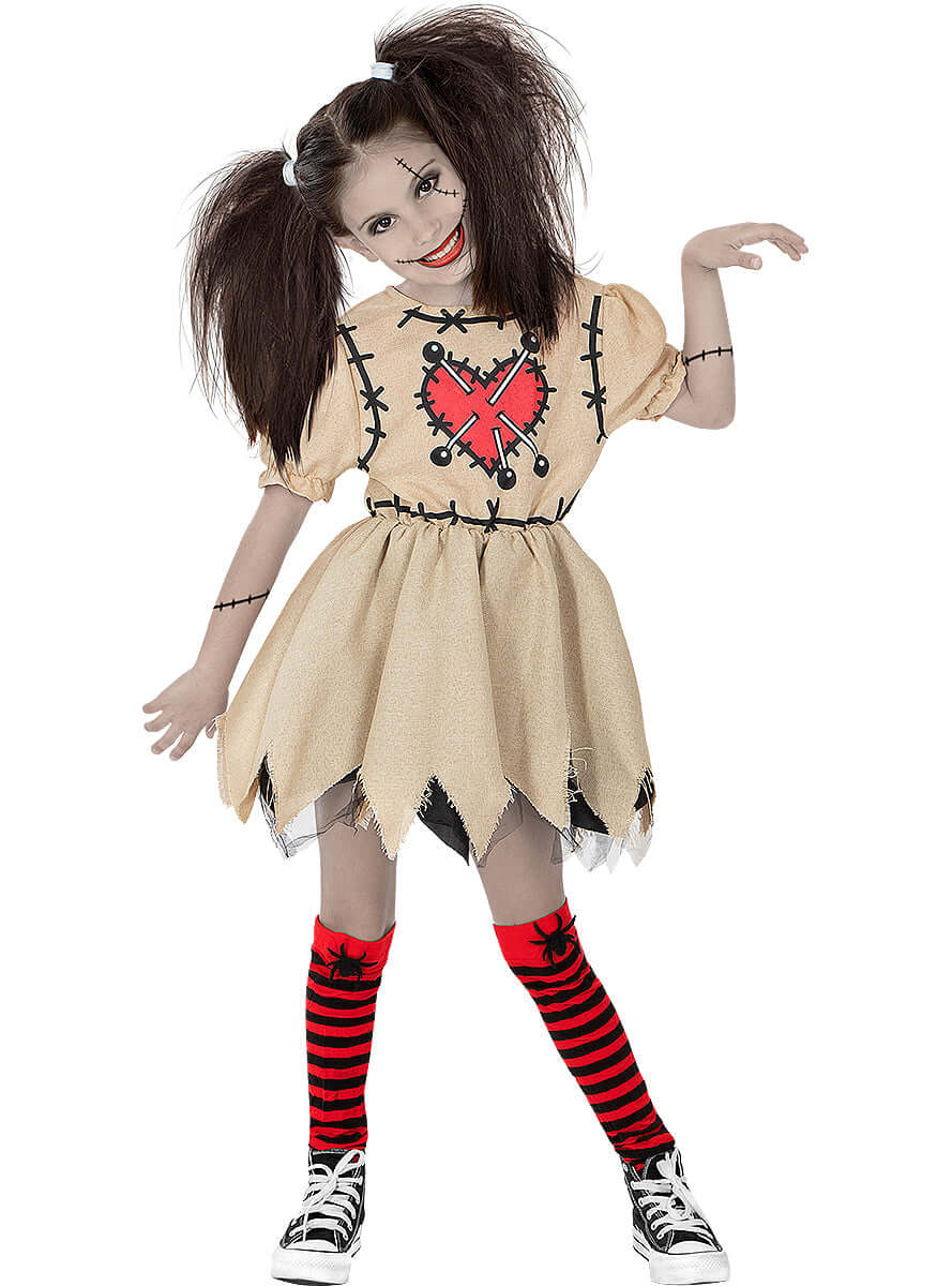 Voodoo Doll Costume for Girls - Mystical Halloween Dress
