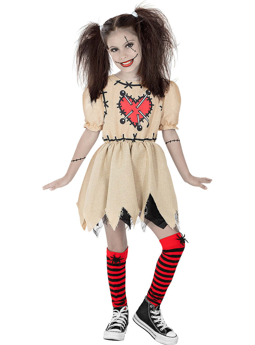 Voodoo Doll Costume for Girls - Mystical Halloween Dress