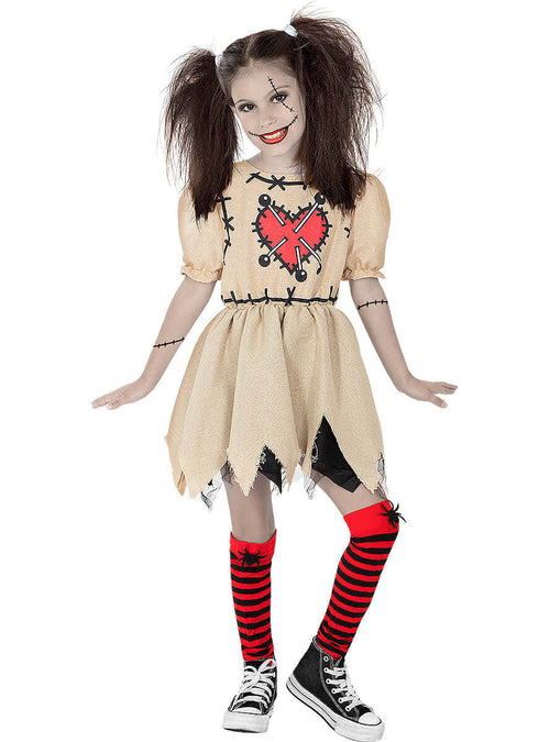 Voodoo Doll Costume for Girls - Mystical Halloween Dress