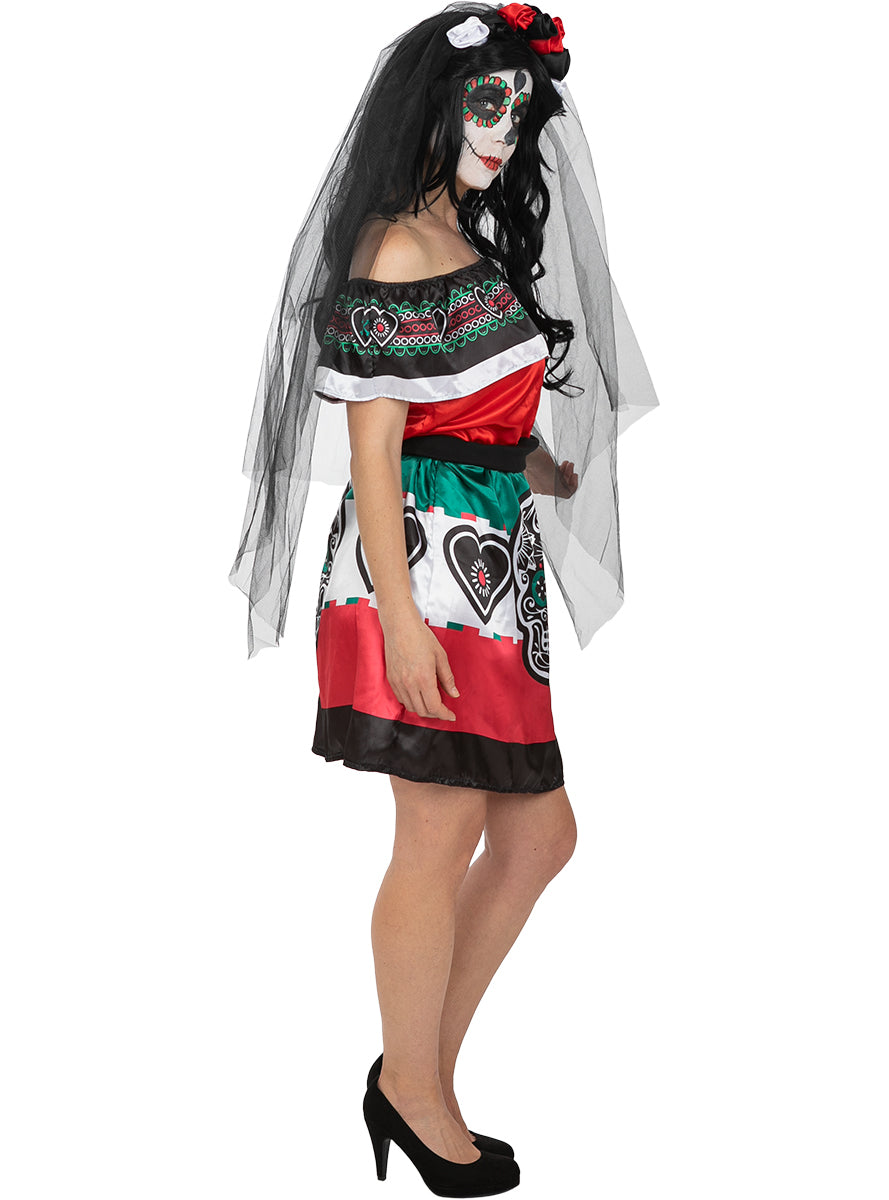 Day of the Dead Mexico Costume for Women