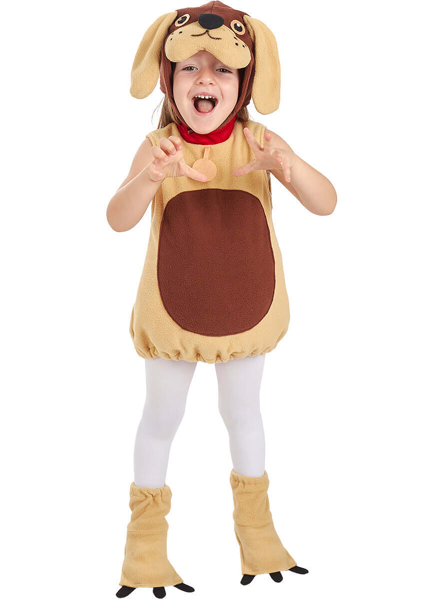 Toy Dog Costume for Kids with Hat & Foot Covers - 3-Piece