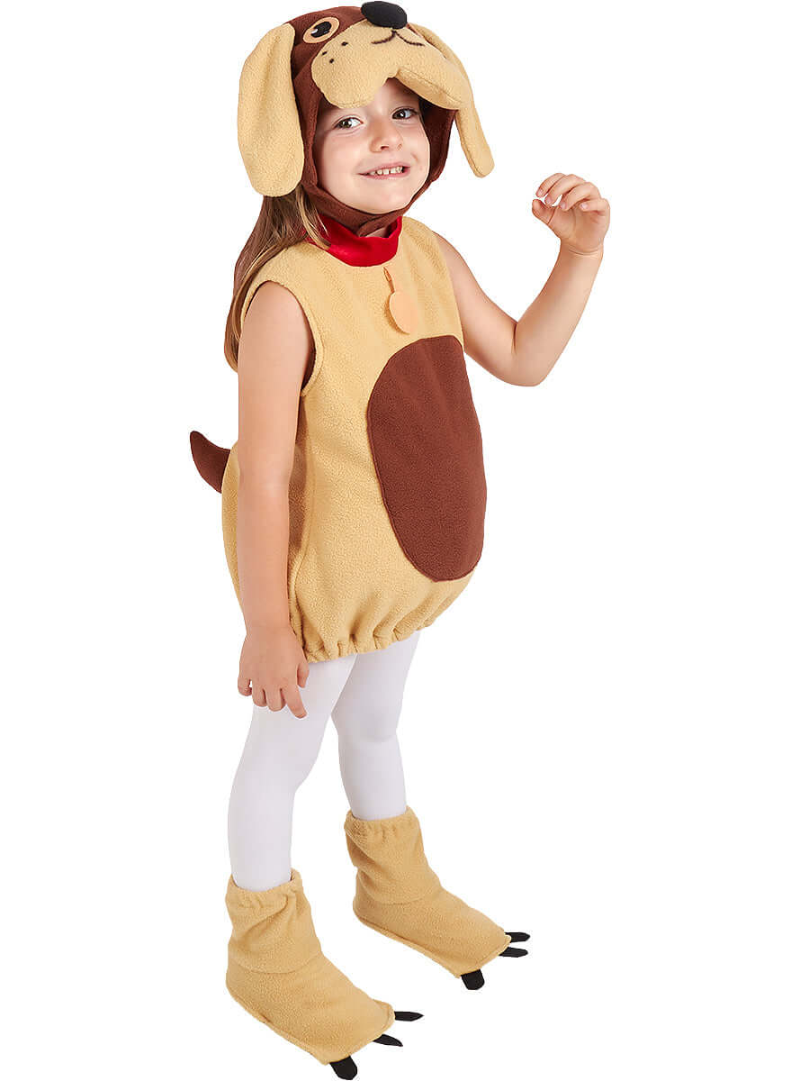 Toy Dog Costume for Kids with Hat & Foot Covers - 3-Piece