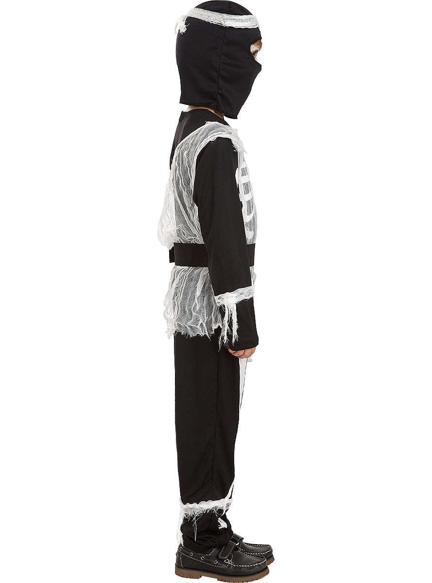 Zombie Ninja Skeleton Costume for Boys