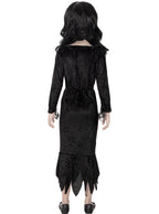Morticia Adamsų šeimynėlės perukas mergaitėms