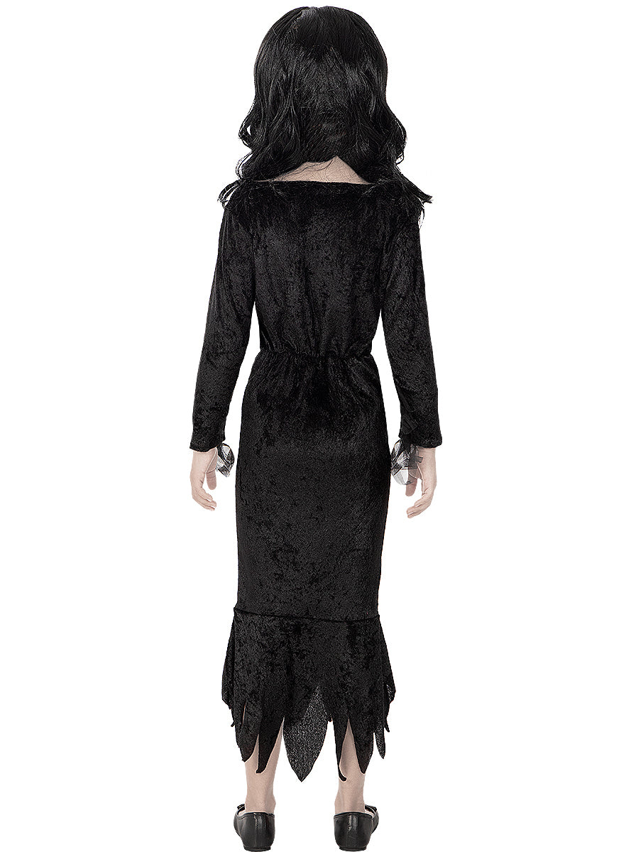Morticia Addams Wig for Girls - The Addams Family