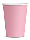8 Pale Pink Cups - Plain Colours