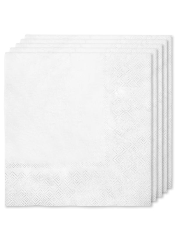 16 Baltų servetėlių 33x33 cm – šventinė dekoracija