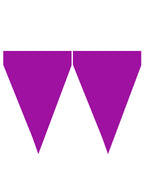 1 Vėliavėlių girlianda su violetinėmis vėliavėlėmis – šventinė dekoracija