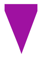 1 Vėliavėlių girlianda su violetinėmis vėliavėlėmis – šventinė dekoracija