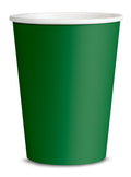 8 Green Cups - Plain Colours