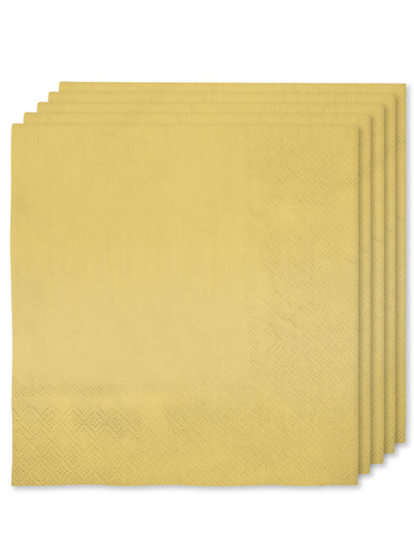 16 auksinių servetėlių 33x33cm – Vakarėlio dekoracijos