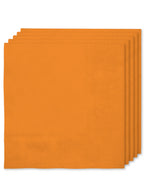 16 Oranžinių servetėlių 33x33 cm – šventinė dekoracija