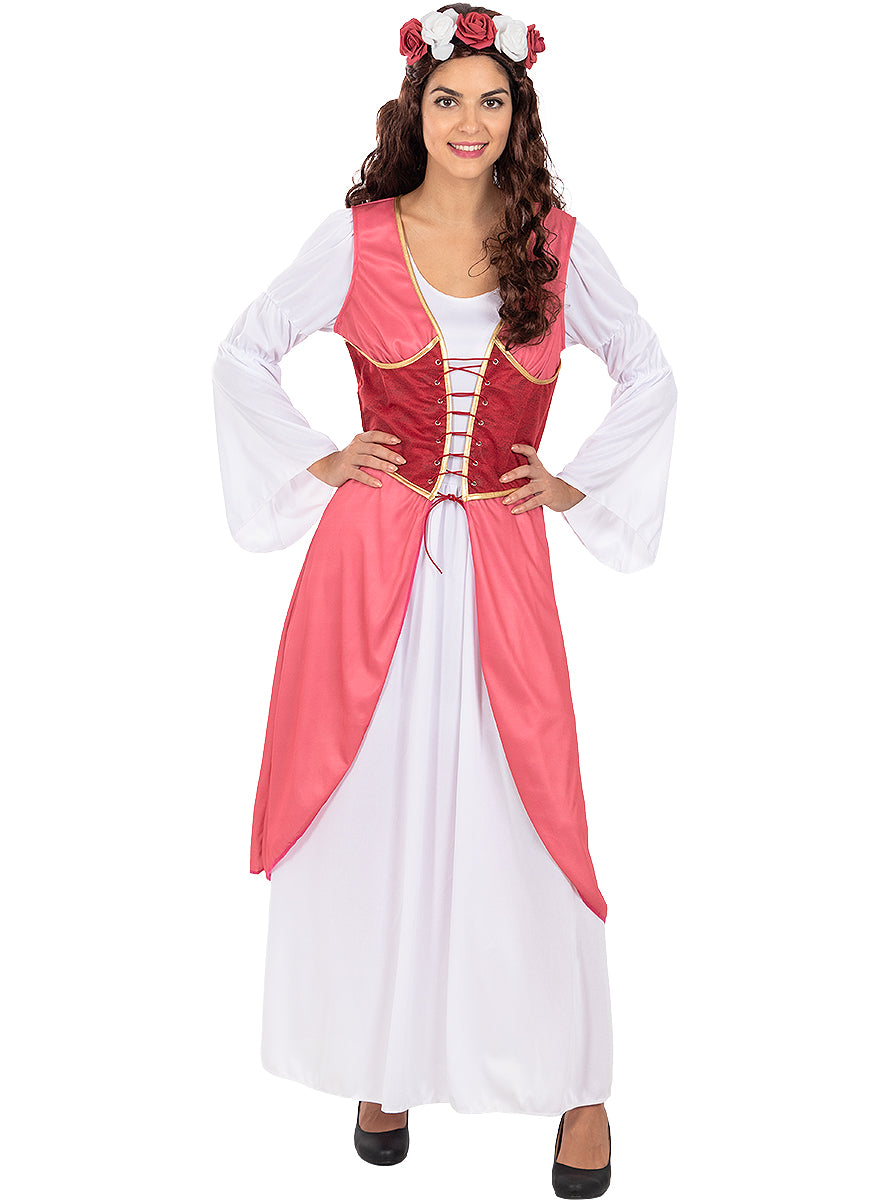 Medieval Princess Costume With Flowers for Women