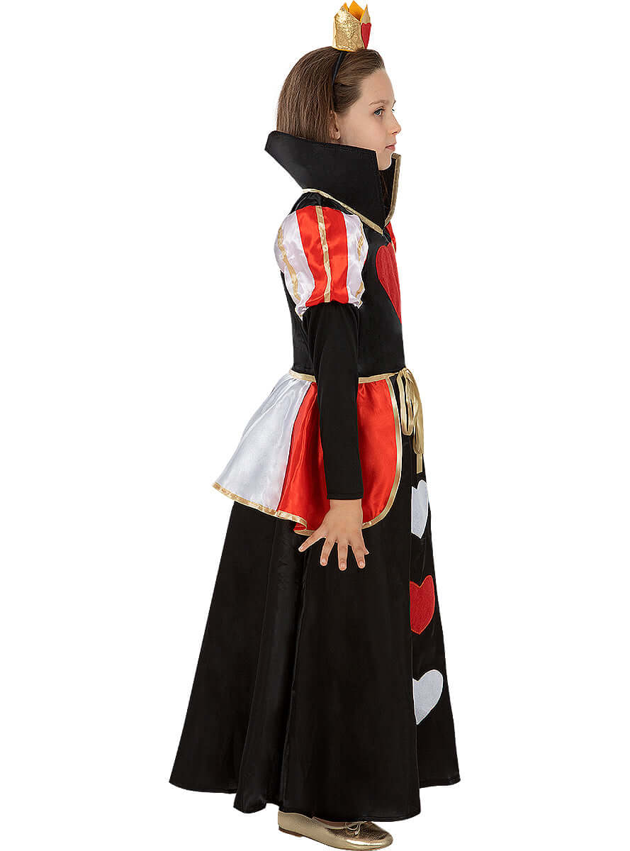 Classic Queen of Hearts Costume for Girls - Alice in Wonderland