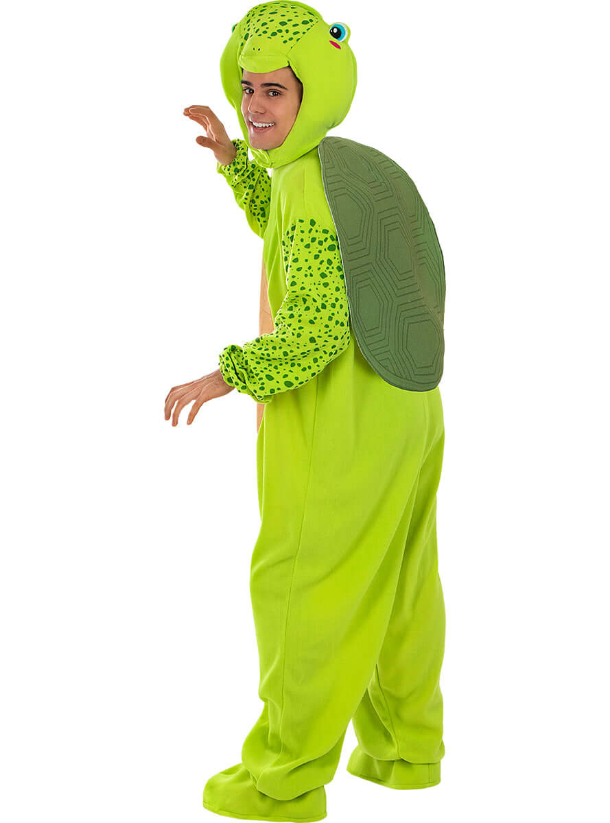 Turtle Costume for Adults – Green Shell Jumpsuit Unisex