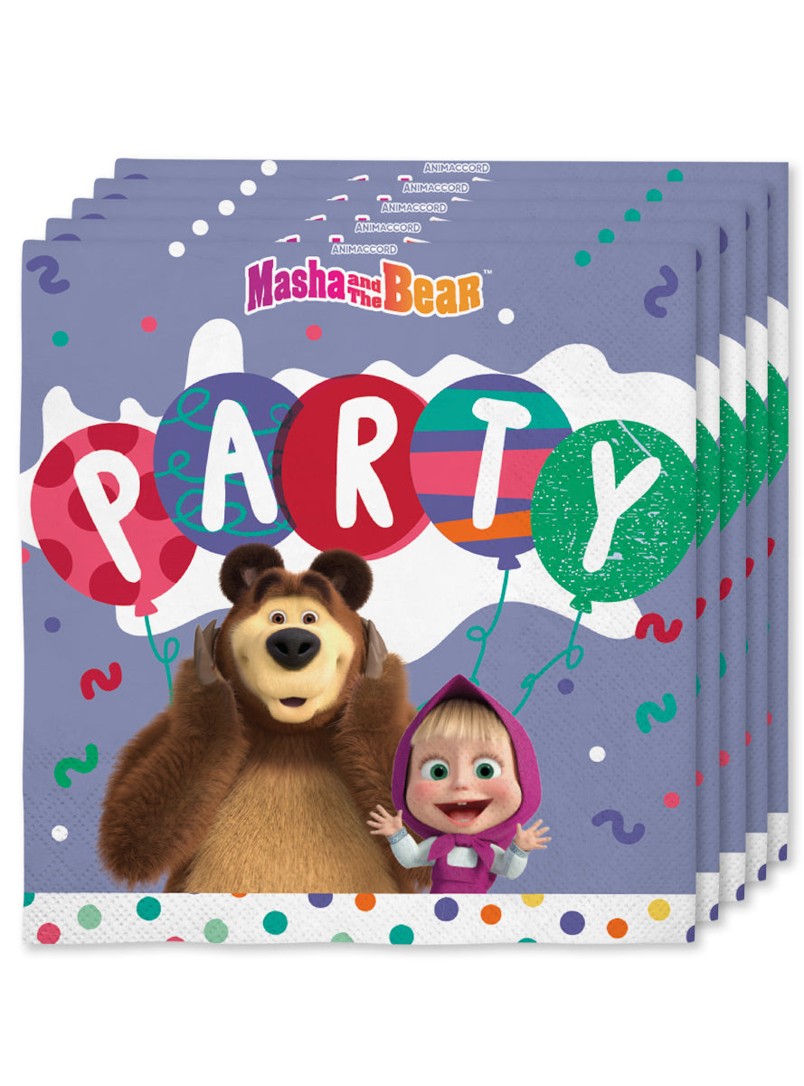 16 Napkins - Masha and the Bear 33 x 33cms