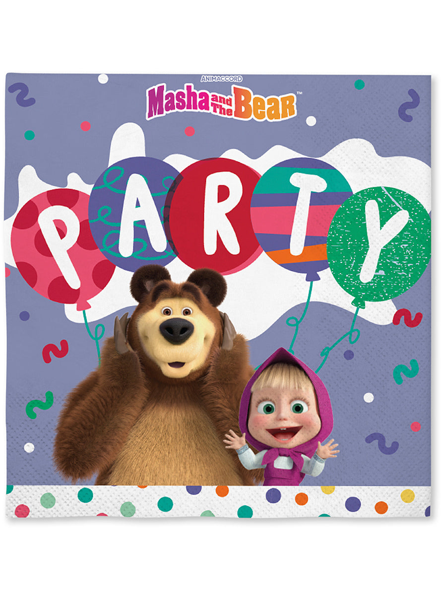 16 Napkins - Masha and the Bear 33 x 33cms