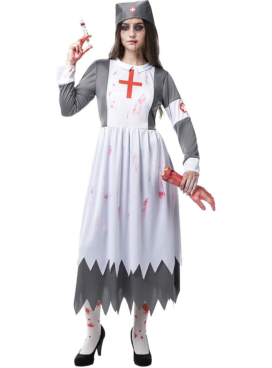 Zombie Nun Nurse Costume for Women
