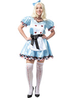 Prabangus Alisos (Alice) kostiumas moterims – „Alisa Stebuklų šalyje“ (Alice in Wonderland)