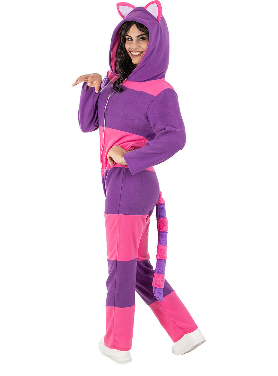 Cheshire Cat Onesie Costume for Adults - Alice in Wonderland
