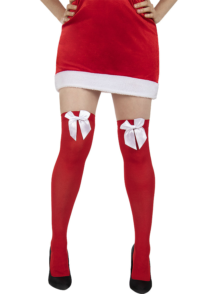 Karnavaliniai kostiumai, teminių vakarėlių apranga Red Stockings with Bow - Teminis.lt #karnavaliniai kostiumai #teminiai vakareliai