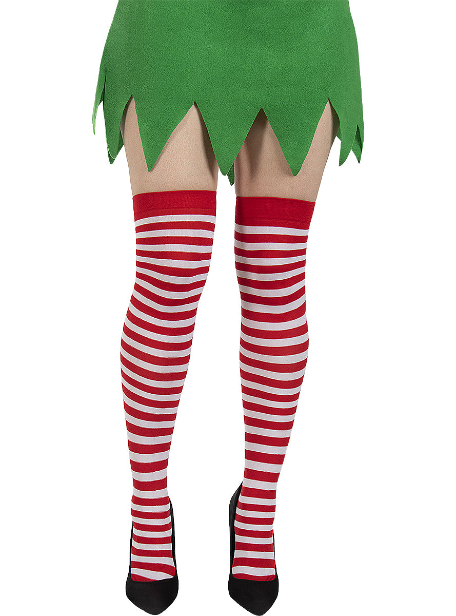 Karnavaliniai kostiumai, teminių vakarėlių apranga Red and White Striped Stockings - Teminis.lt #karnavaliniai kostiumai #teminiai vakareliai