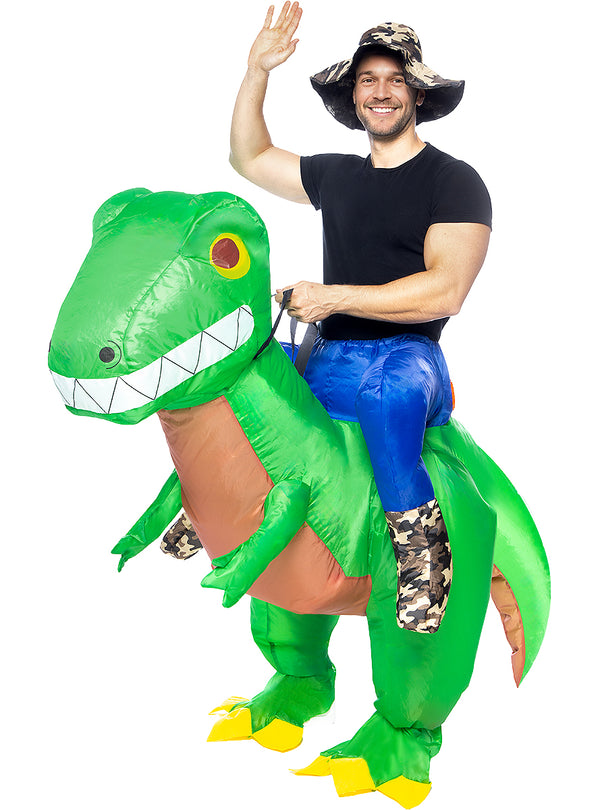 Pripučiamas dinozaurų tyrinėtojas kostiumas suaugusiesiems