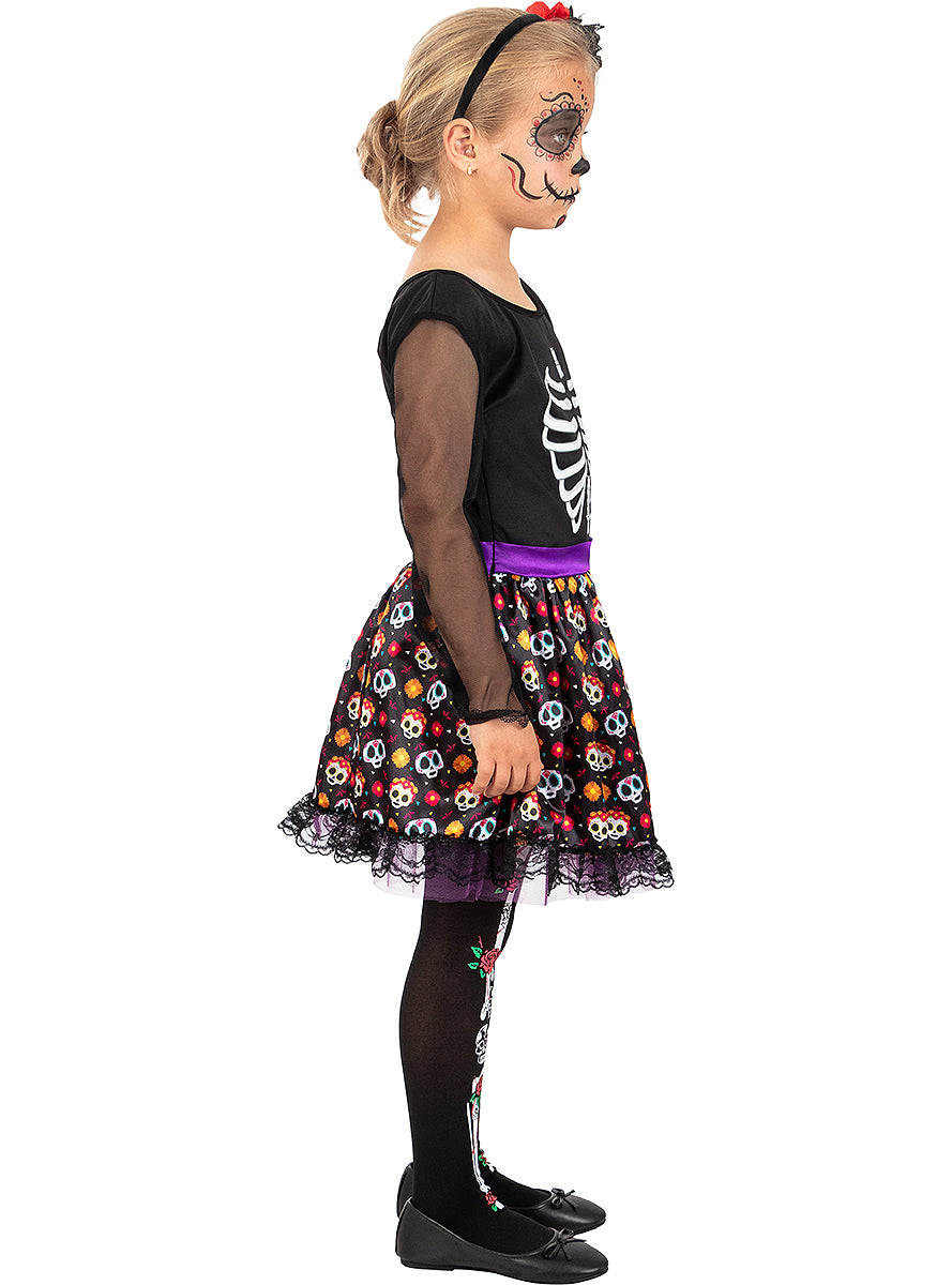 Day of the Dead Catrina Skeleton Costume for Girls