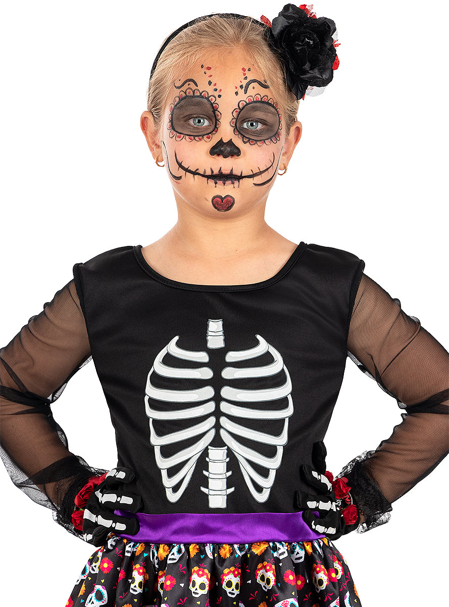 Day of the Dead Catrina Skeleton Costume for Girls