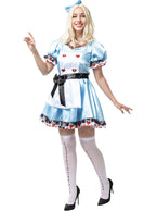 Prabangus Alisos (Alice) kostiumas moterims – „Alisa Stebuklų šalyje“ (Alice in Wonderland)