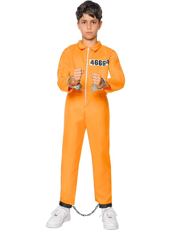 Oranžinis kalinio kostiumas vaikams