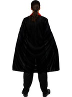 Juodas vampyro apsiaustas suaugusiesiems 110 cm – Helovino kostiumai