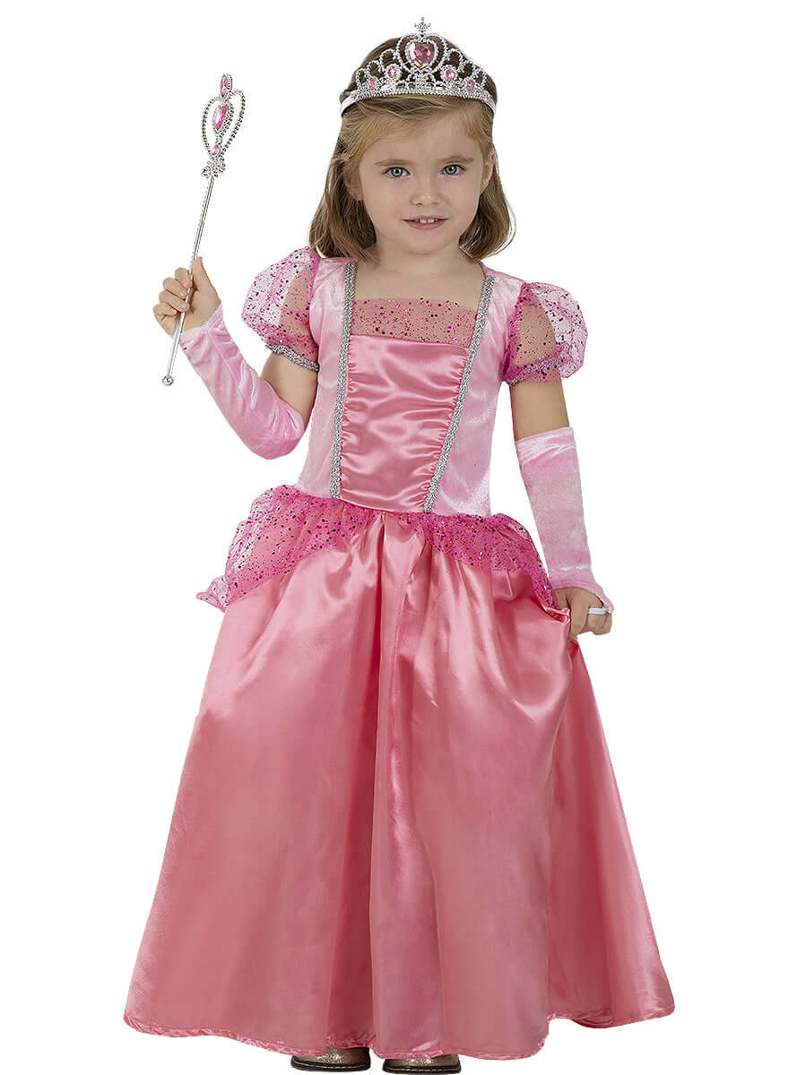Princess Costume for Girls - Elegant Dress with Long Gloves