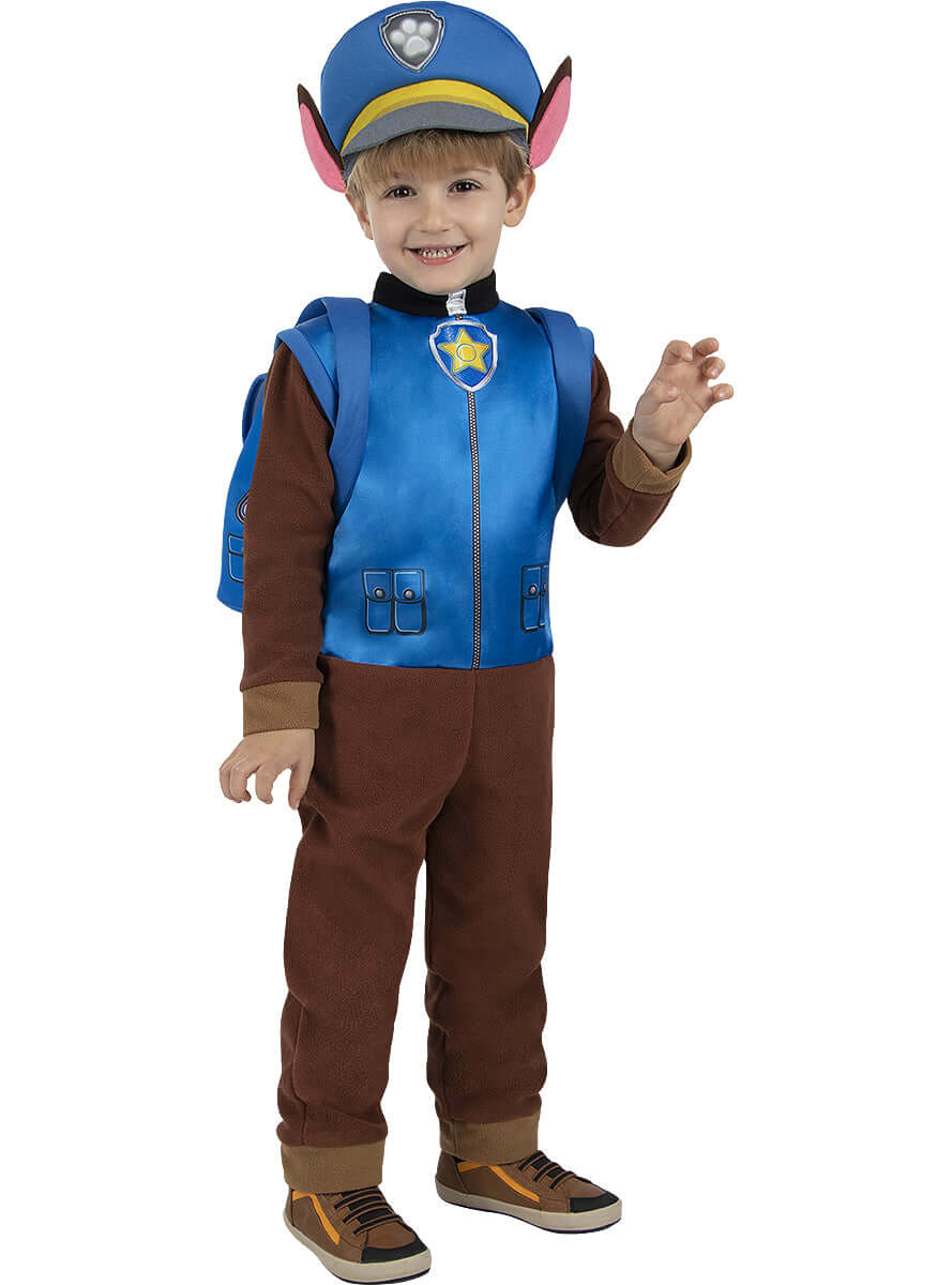 Paw Patrol Chase Costume for Boys - Official Jumpsuit & Hat