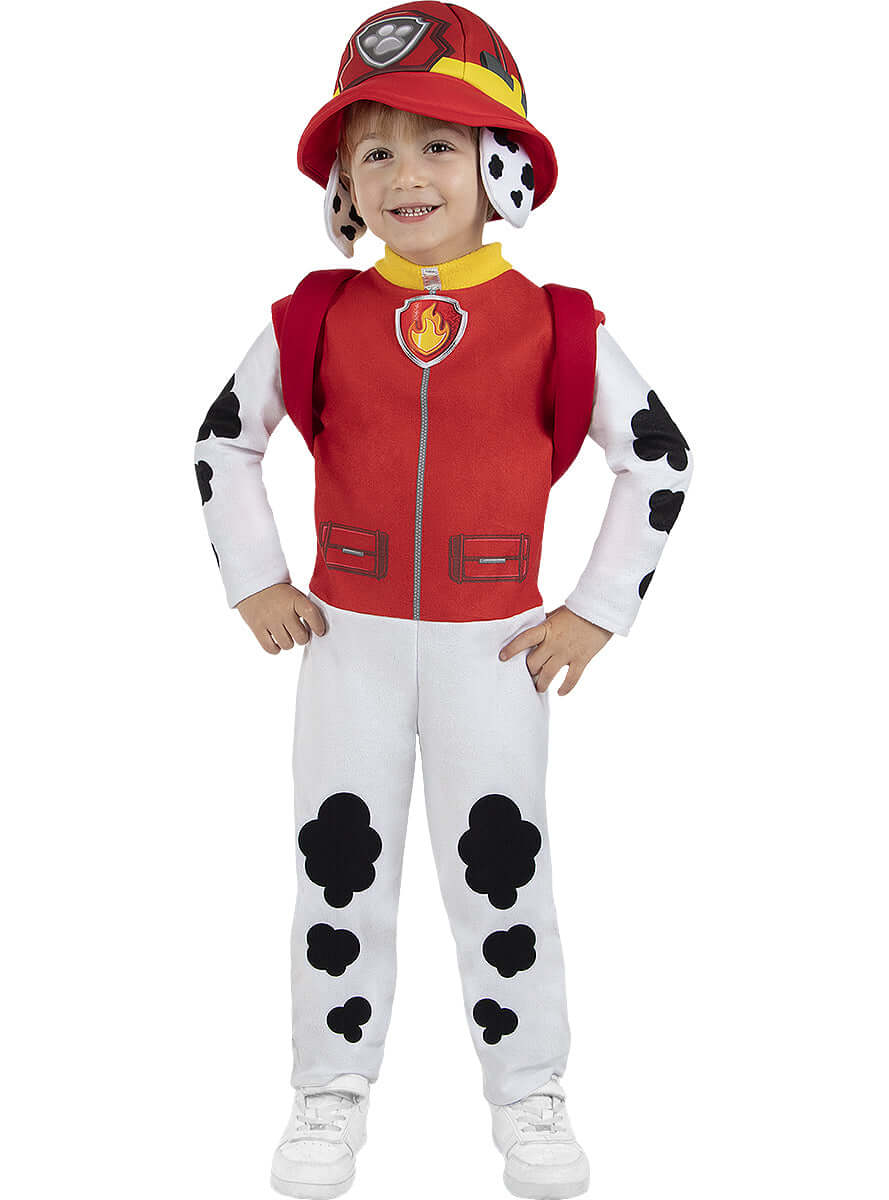 Paw Patrol Marshall Costume for Boys - Official Jumpsuit & Hat