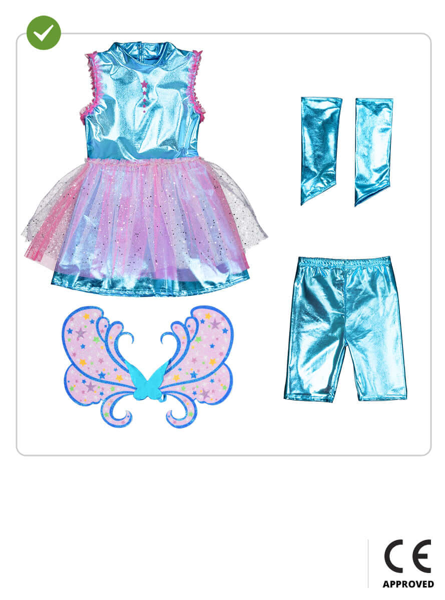 Bloom Costume for Girls - Winx Club Official Fairy with Wings