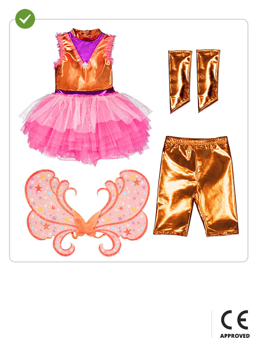 Stella Costume for Girls - Winx Club Official Fairy with Wings