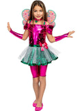 Flora Costume for Girls - Winx Club Official Fairy with Wings