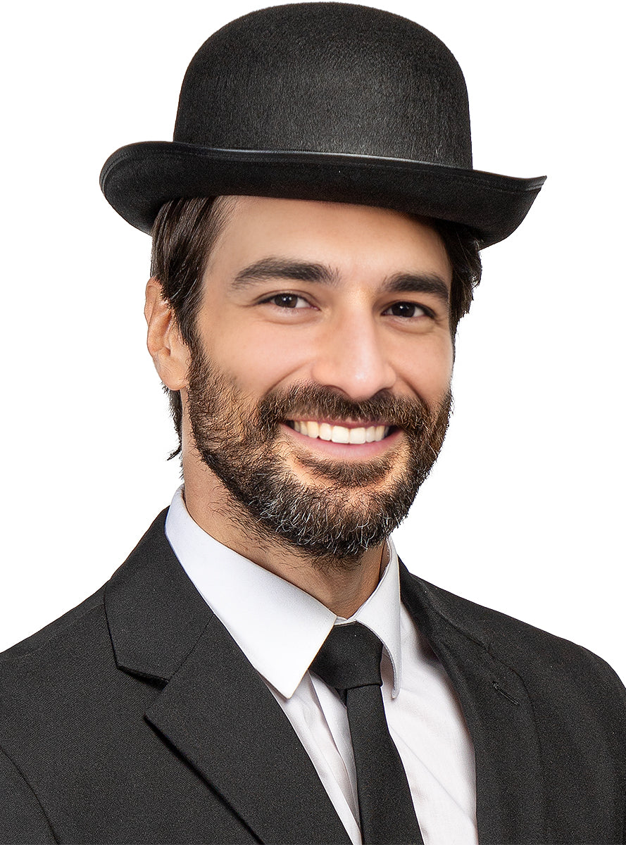 Karnavaliniai kostiumai, teminių vakarėlių apranga Black Bowler Hat - Teminis.lt #karnavaliniai kostiumai #teminiai vakareliai