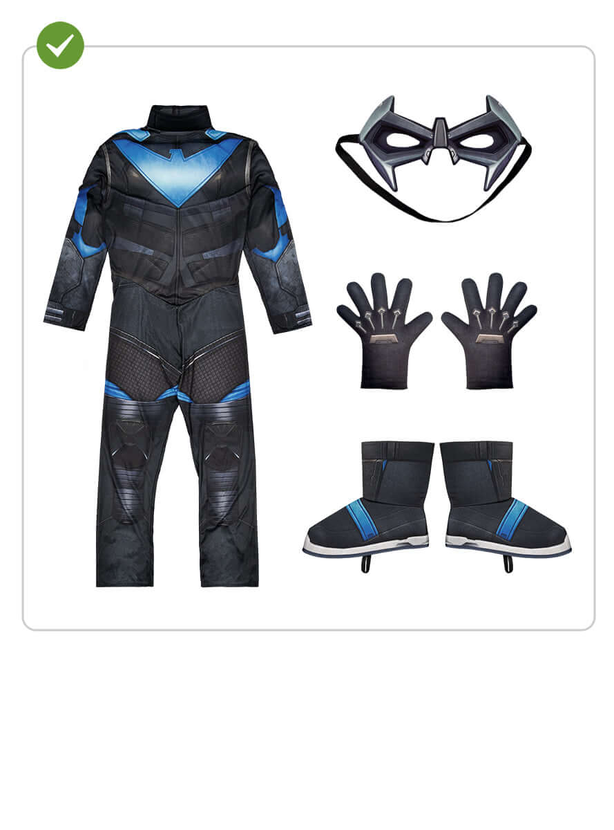 Nightwing Costume for Men – Gotham Knights Muscle Jumpsuit