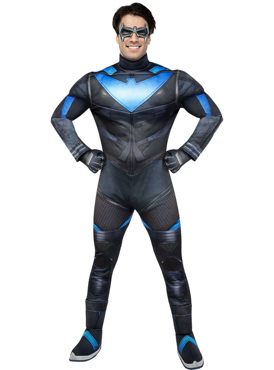 Nightwing Costume for Men – Gotham Knights Muscle Jumpsuit