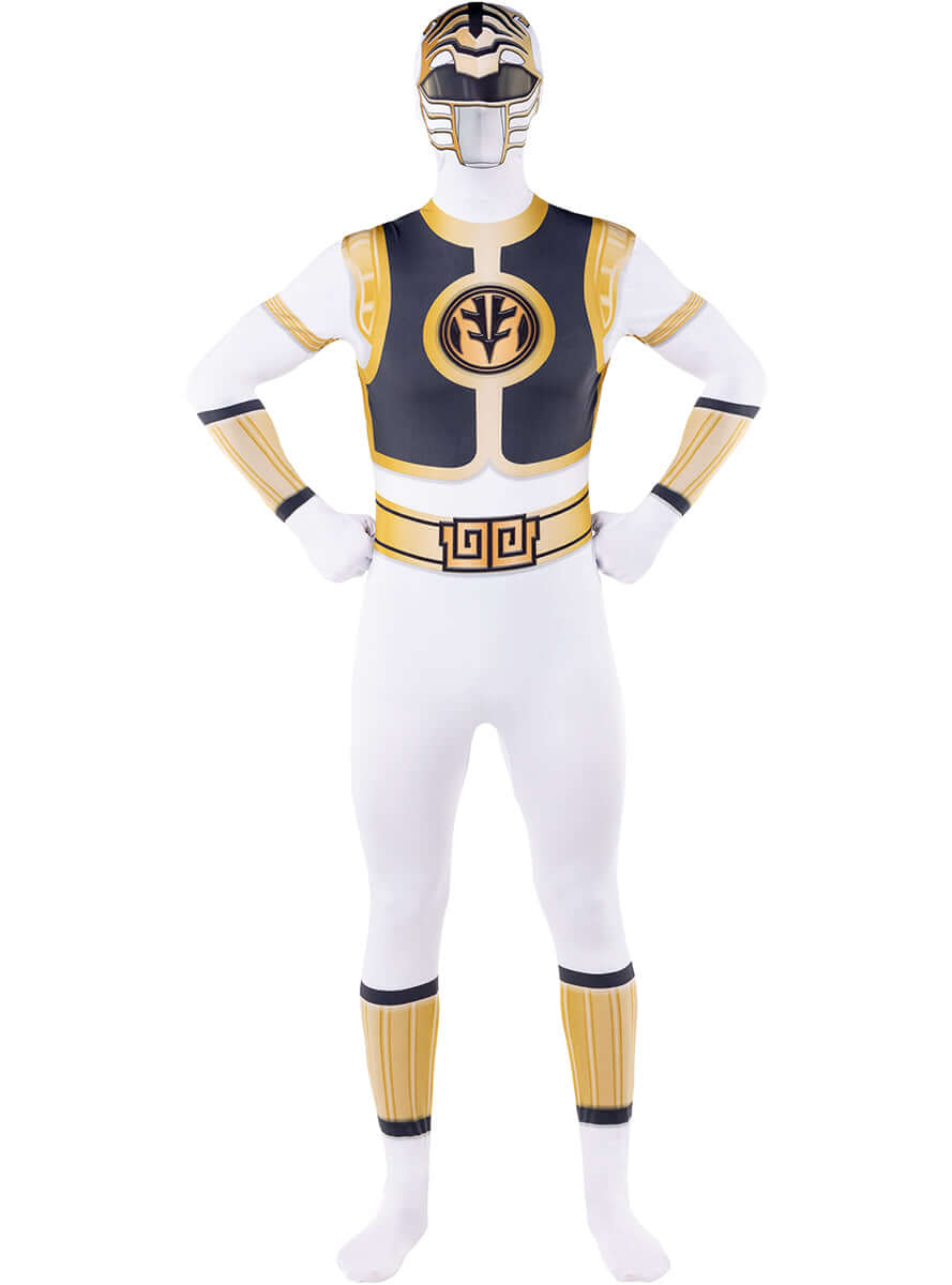 White Power Ranger Costume – Second Skin Bodysuit Unisex