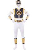 White Power Ranger Costume – Second Skin Bodysuit Unisex