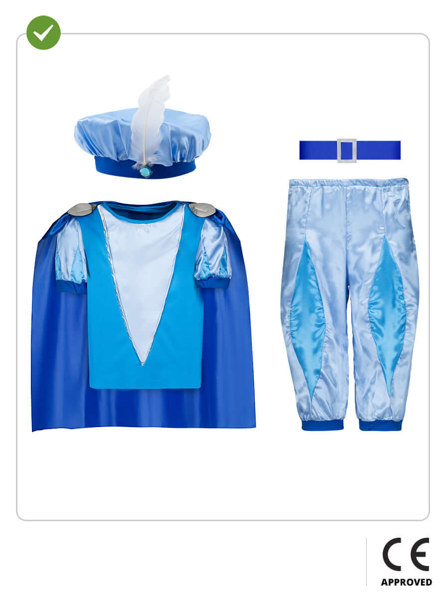 Prince Costume for Boys - Royal Outfit with Cape and Crown