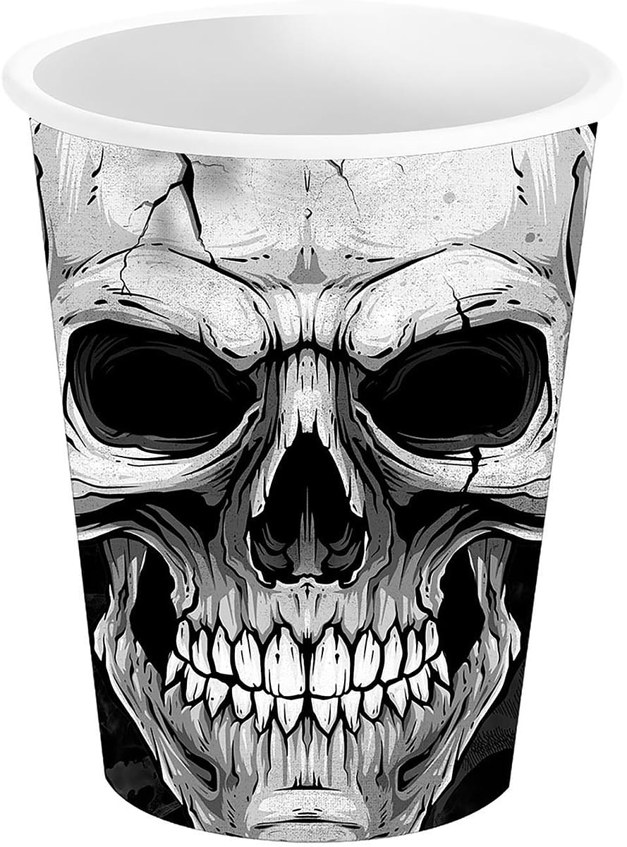 6 Halloween Skull Cups - Teminis.lt