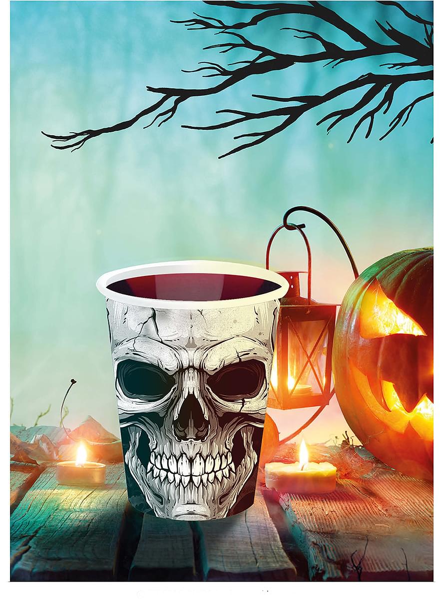 6 Halloween Skull Cups - Teminis.lt