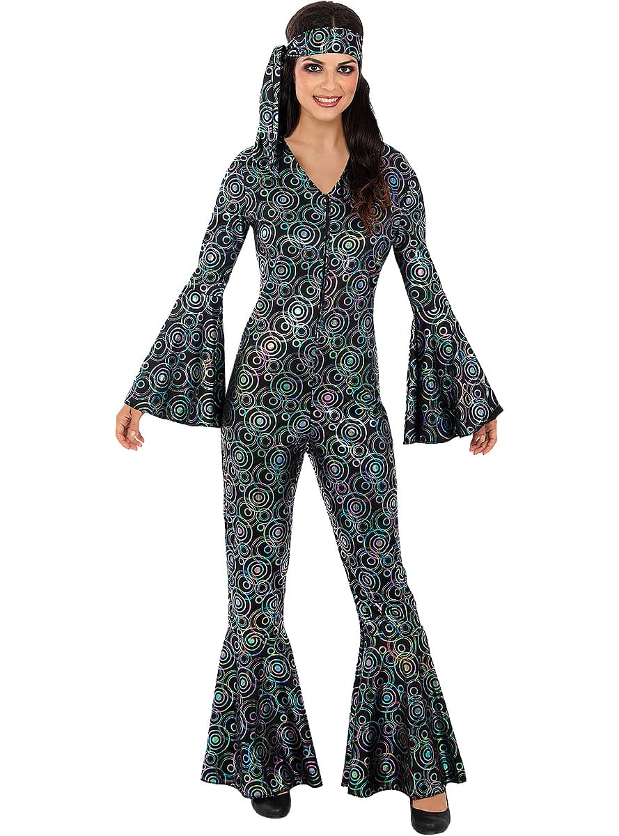 70s Disco Costume for Women - Jumpsuit & Headband Set Teminis.lt