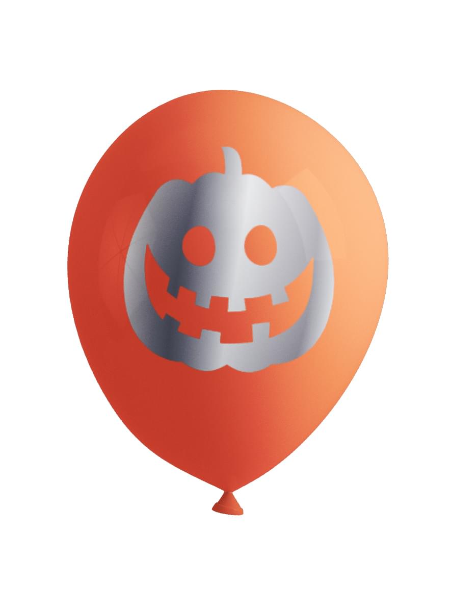 8 Halloween Pumpkin Balloons - Teminis.lt