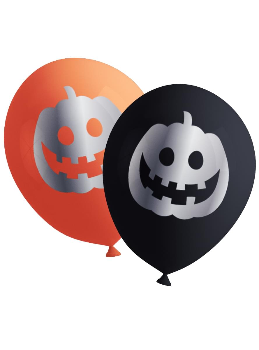 8 Halloween Pumpkin Balloons Teminis.lt