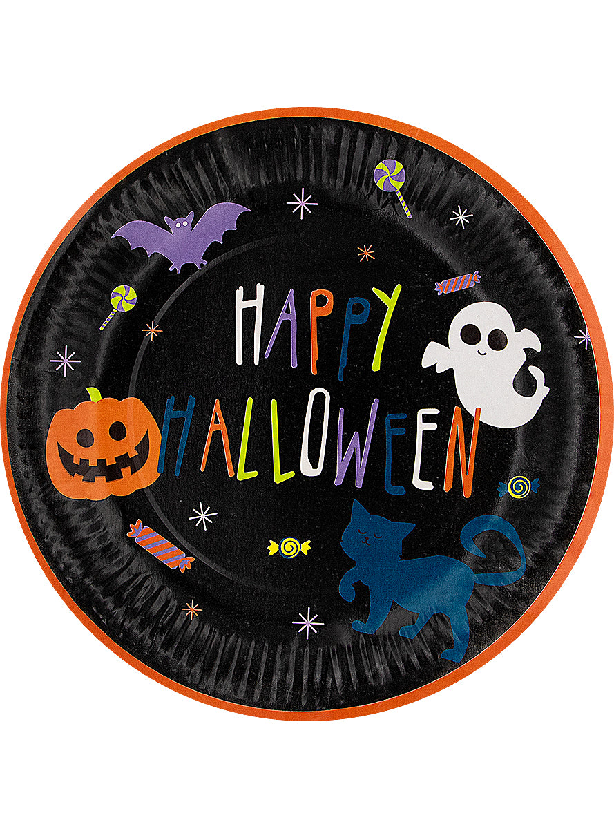 8 Halloween Pumpkin Plates - Teminis.lt